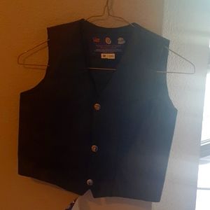 Unisex kids Leather Vest